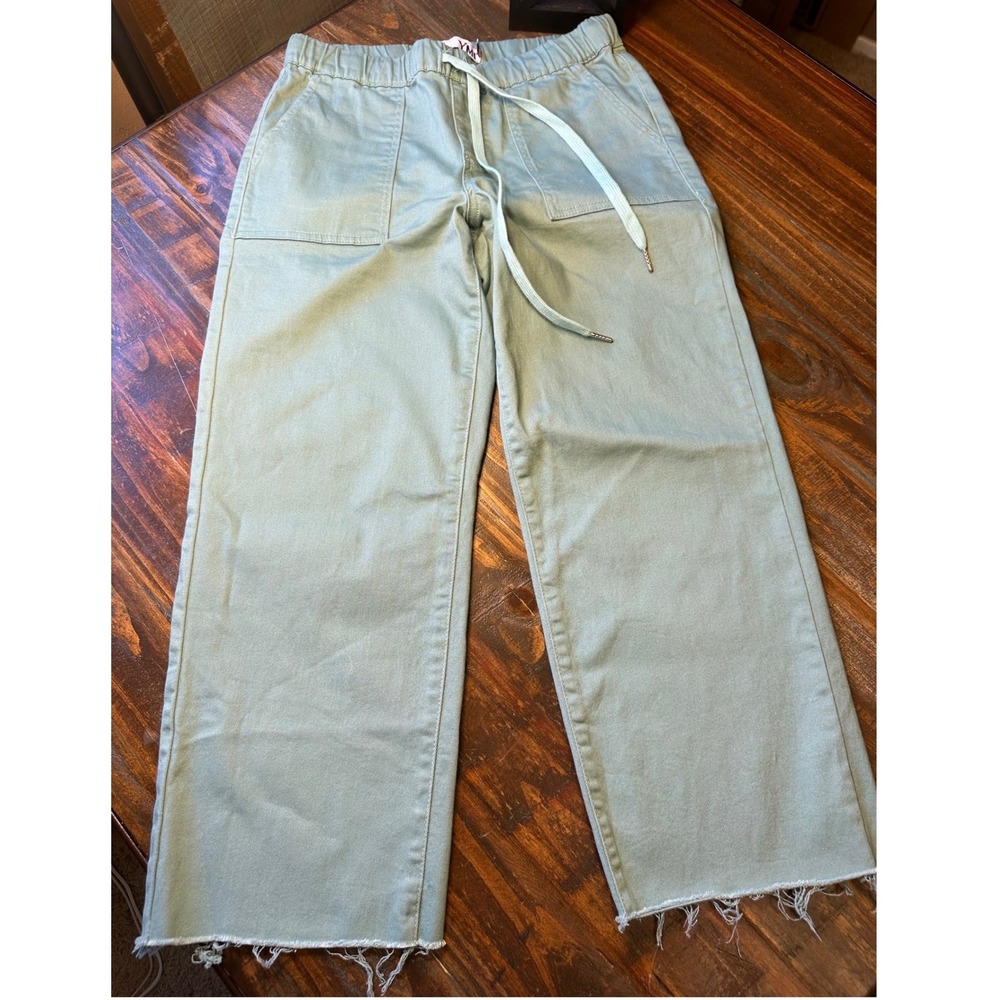 YMI Womens High Rise Wide Leg Utility Pants Bundle‎ Sage Green Black Small Set 2 - Picture 9 of 12